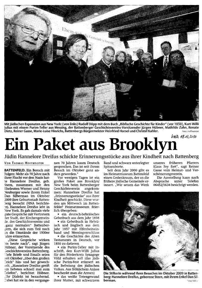 aus HNA v. 18.3.10 Pressebericht