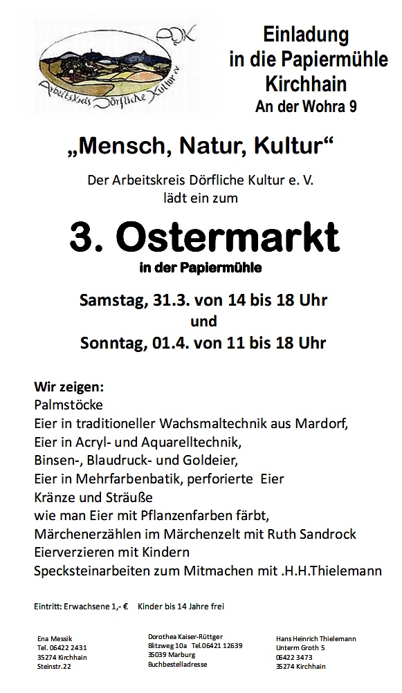 Einladung 3. Ostermarkt
