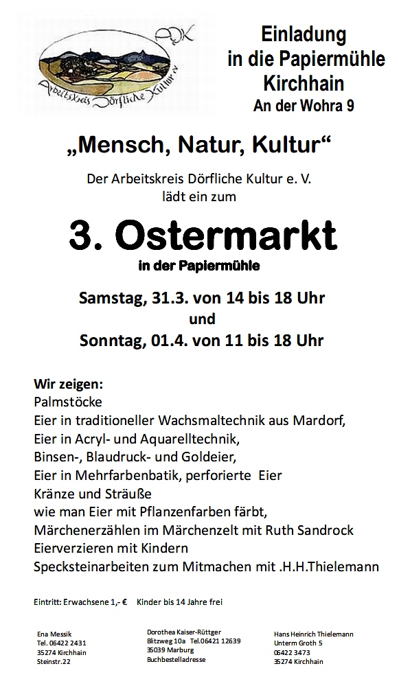 Einladung  3. Ostermarkt